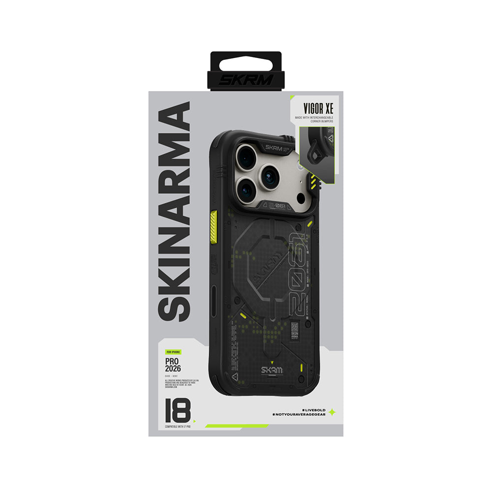 iPhone 18 Pro Kılıf M-Safe Şarj Özellikli Airbag Tasarımlı Skinarma Vigor XE Kılıf