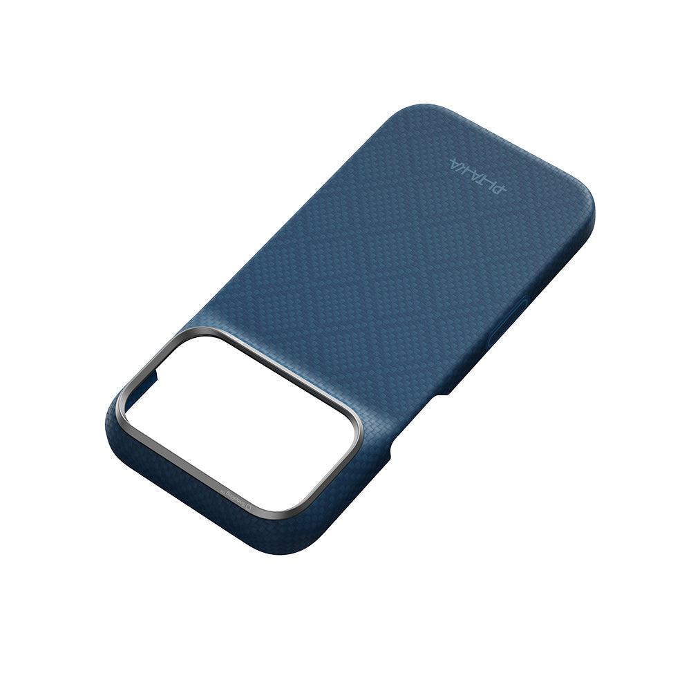 iPhone 18 Pro Kılıf M-safe Şarj Özellikli Aramid Karbon Fiber Pitaka Argyle Serisi Kılıf