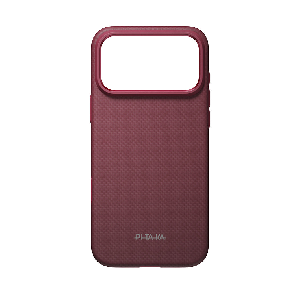 iPhone 18 Pro Kılıf M-safe Şarj Özellikli Aramid Karbon Fiber Pitaka Argyle Serisi Summa Kılıf