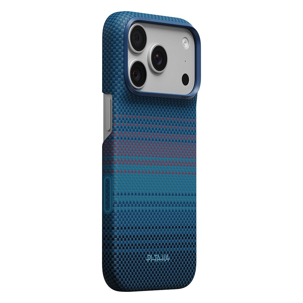 iPhone 18 Pro Kılıf M-safe Şarj Özellikli Aramid Karbon Fiber Pitaka Moonrise 2.0 Nights Serisi Kılıf