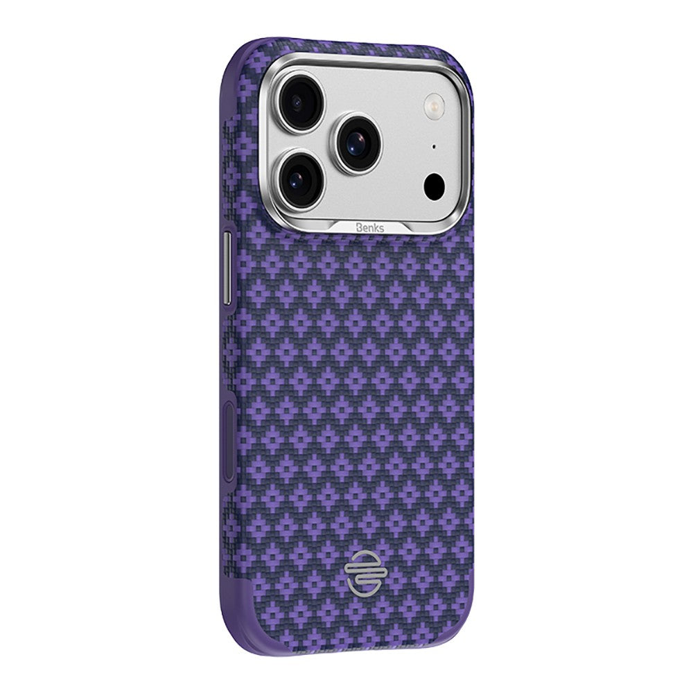 iPhone 18 Pro Kılıf M-Safe Şarj Özellikli Benks ArmorPro ArmorEdge X9 Serisi Kevlar Karbon Kılıf