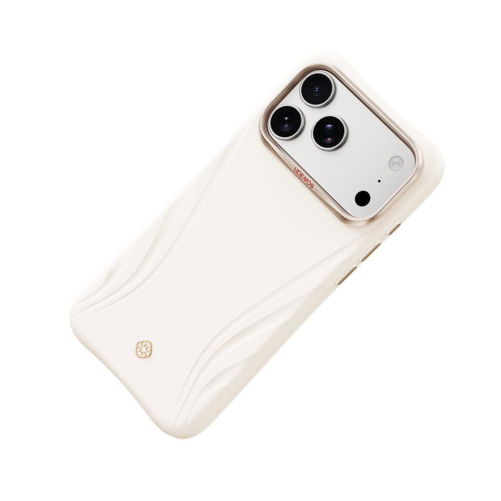 iPhone 18 Pro Kılıf M-Safe Şarj Özellikli Çizgili Logolu Udemos Freedom Serisi Kılıf