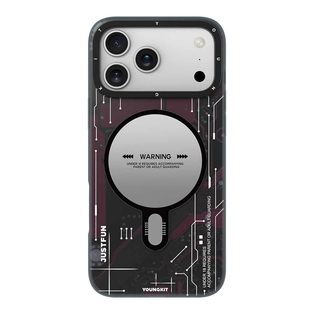 iPhone 18 Pro Kılıf M-safe Şarj Özellikli Kamera Denetim Butonlu Youngkit Technology Serisi Kılıf