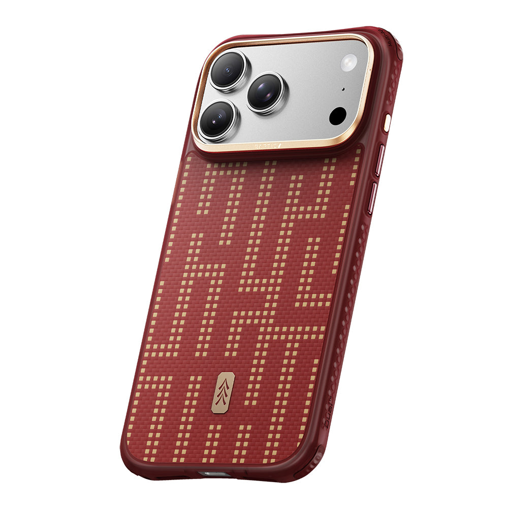 iPhone 18 Pro Kılıf M-safe Şarj Özellikli Raptic Aramid Dual Grid Serisi Karbon Kılıf