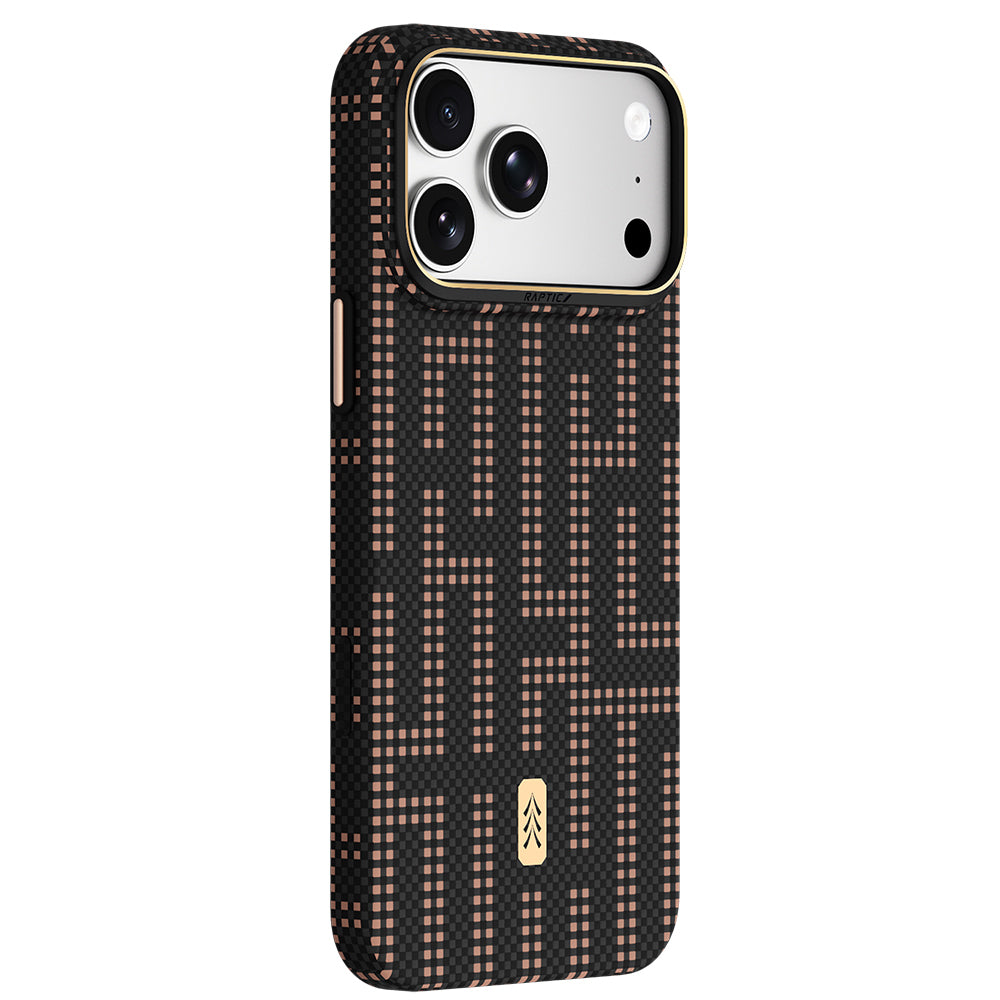 iPhone 18 Pro Kılıf M-safe Şarj Özellikli Raptic Aramid Skin Serisi Karbon Kılıf