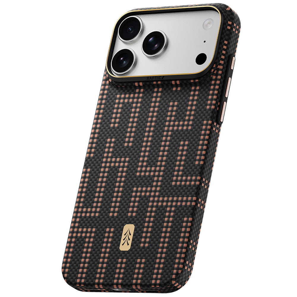 iPhone 18 Pro Kılıf M-safe Şarj Özellikli Raptic Aramid Skin Serisi Karbon Kılıf