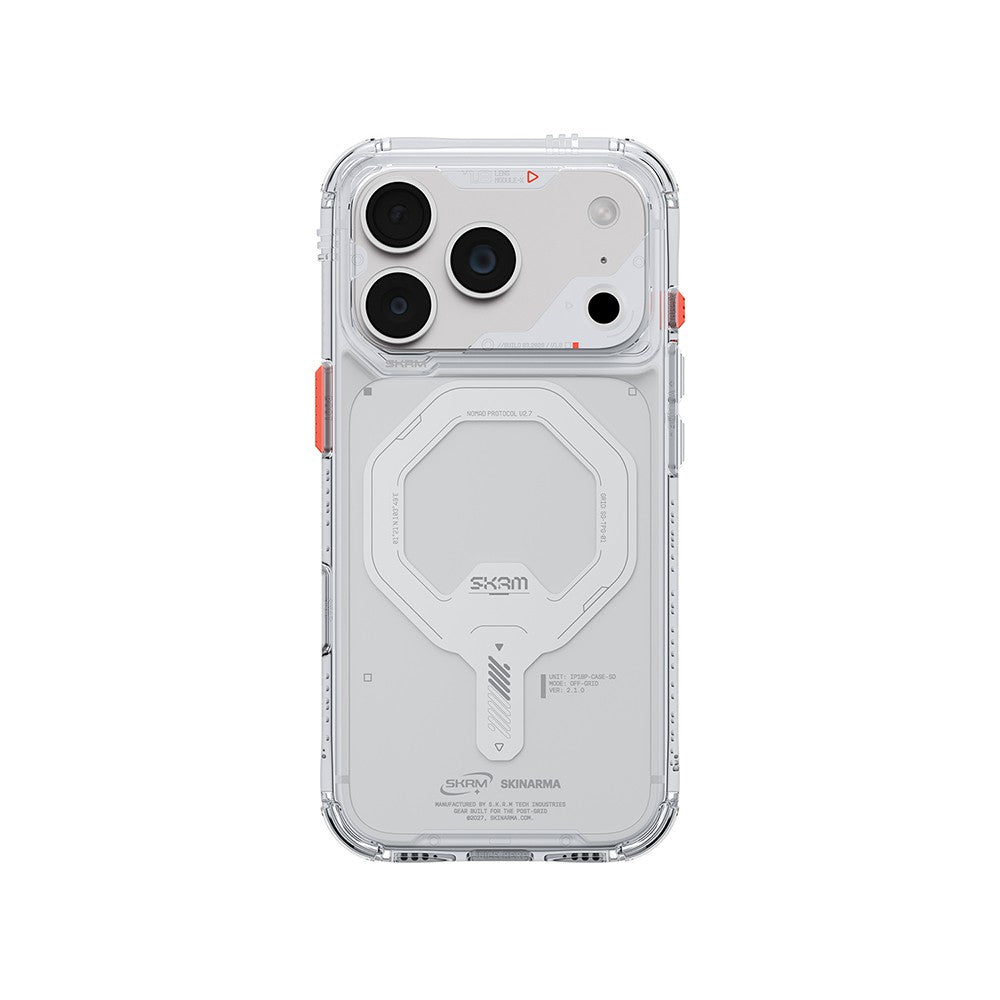 iPhone 18 Pro Kılıf M-safe Şarj Özellikli Şeffaf Airbag Tasarımlı Skinarma Saido Mag-Charge Kılıf