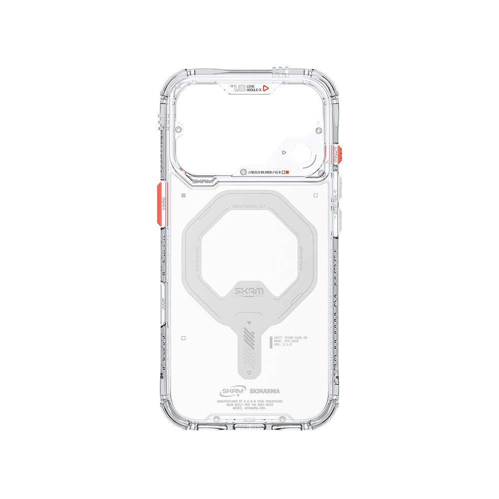 iPhone 18 Pro Kılıf M-safe Şarj Özellikli Şeffaf Airbag Tasarımlı Skinarma Saido Mag-Charge Kılıf