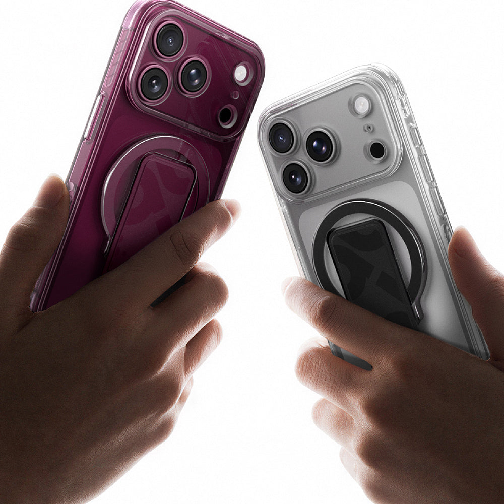 iPhone 18 Pro Kılıf M-safe Şarj Özellikli Standlı Amazingthing Titan Pro Grip Stand Serisi Kılıf