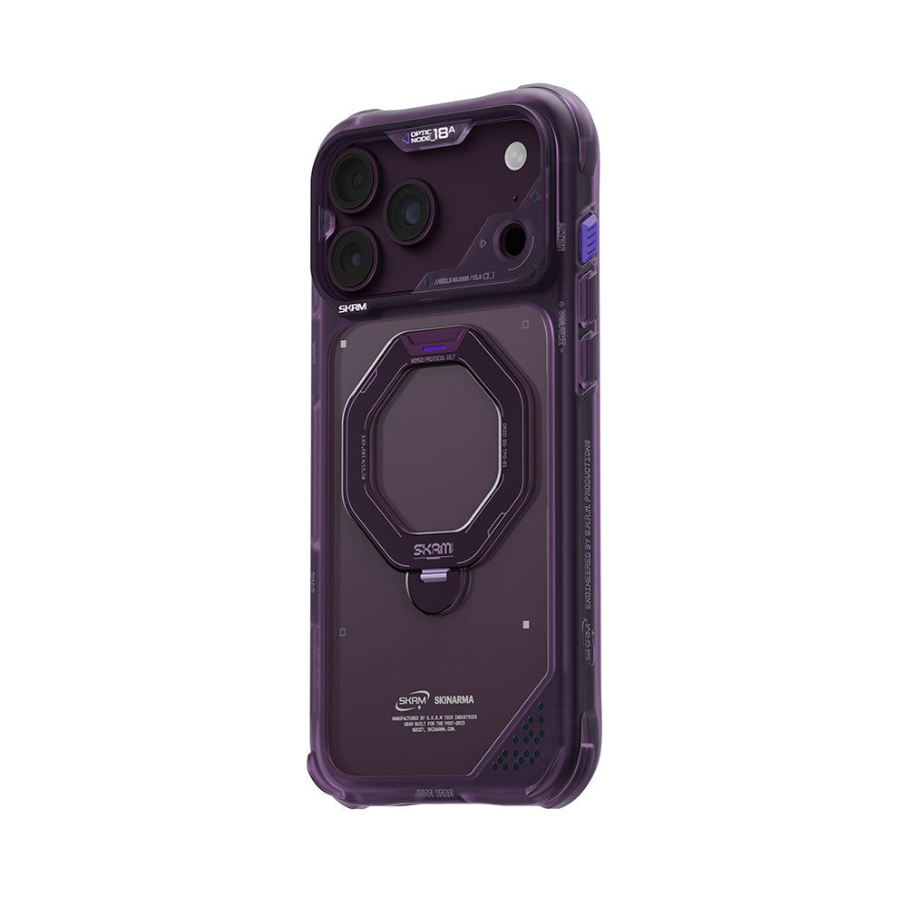 iPhone 18 Pro Kılıf M-safe Şarj Özellikli Standlı Skinarma Saturn Kılıf