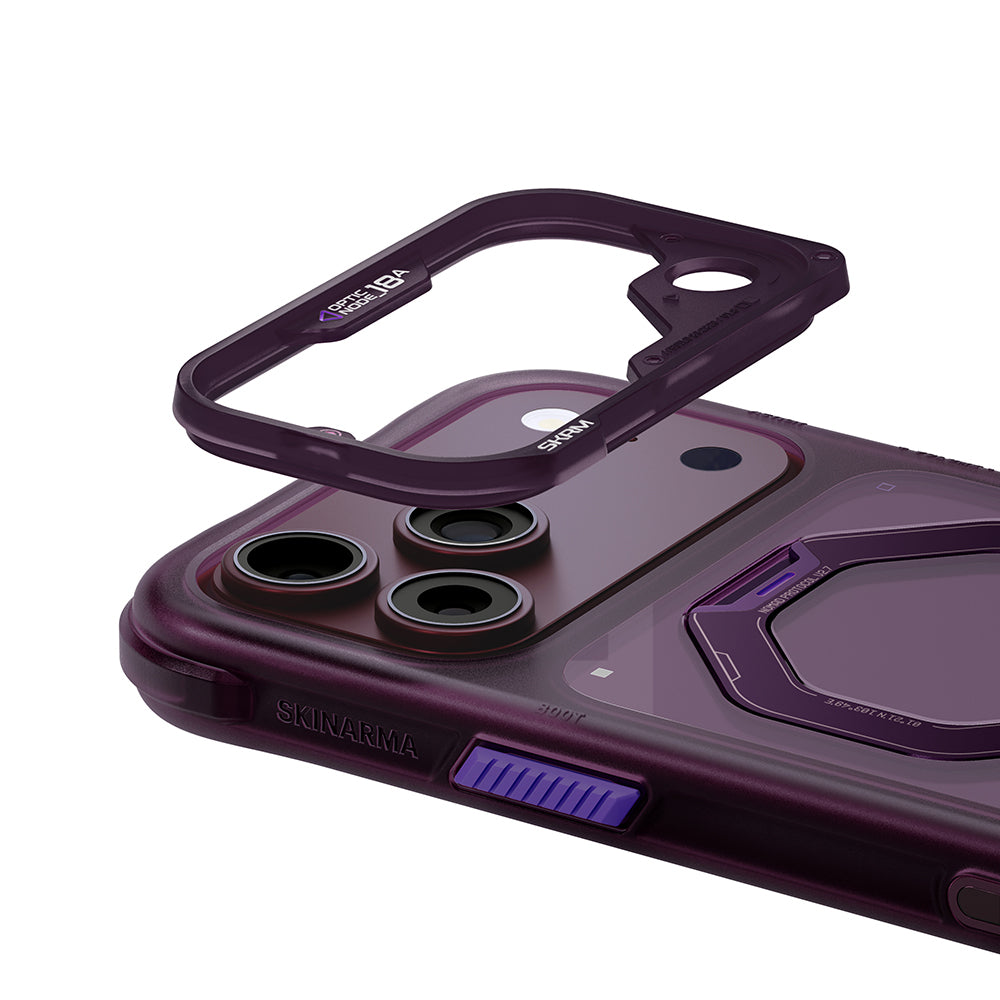 iPhone 18 Pro Kılıf M-safe Şarj Özellikli Standlı Skinarma Saturn Kılıf