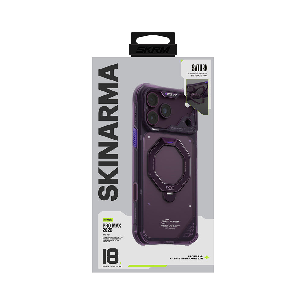 iPhone 18 Pro Kılıf M-safe Şarj Özellikli Standlı Skinarma Saturn Kılıf