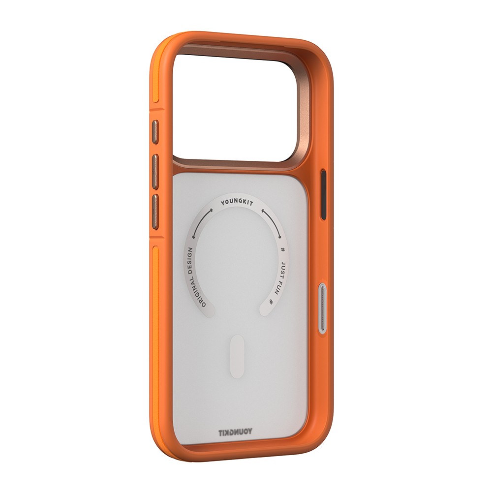 iPhone 18 Pro Kılıf M-safe Şarj Özellikli Youngkit Rock Sand Serisi Kılıf
