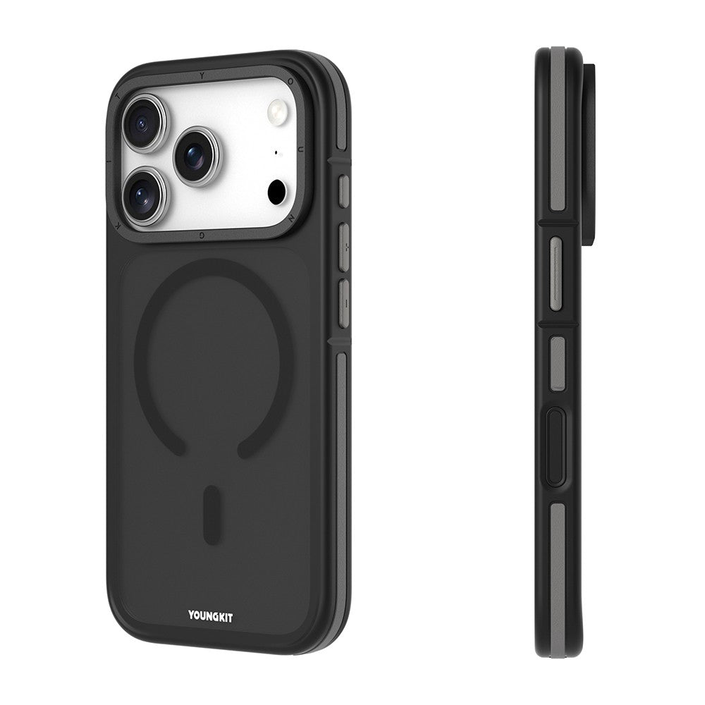 iPhone 18 Pro Kılıf M-safe Şarj Özellikli Youngkit Rock Sand Serisi Kılıf
