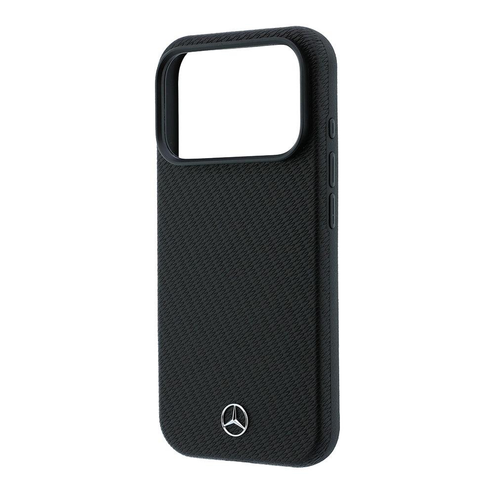 iPhone 18 Pro Kılıf Mercedes Benz Orijinal Lisanslı M-safe Şarj Özellikli PU Deri 3D Metal Logolu Kartlıklı Kılıf