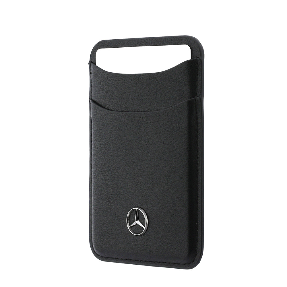 iPhone 18 Pro Kılıf Mercedes Benz Orijinal Lisanslı M-safe Şarj Özellikli PU Deri 3D Metal Logolu Kartlıklı Kılıf