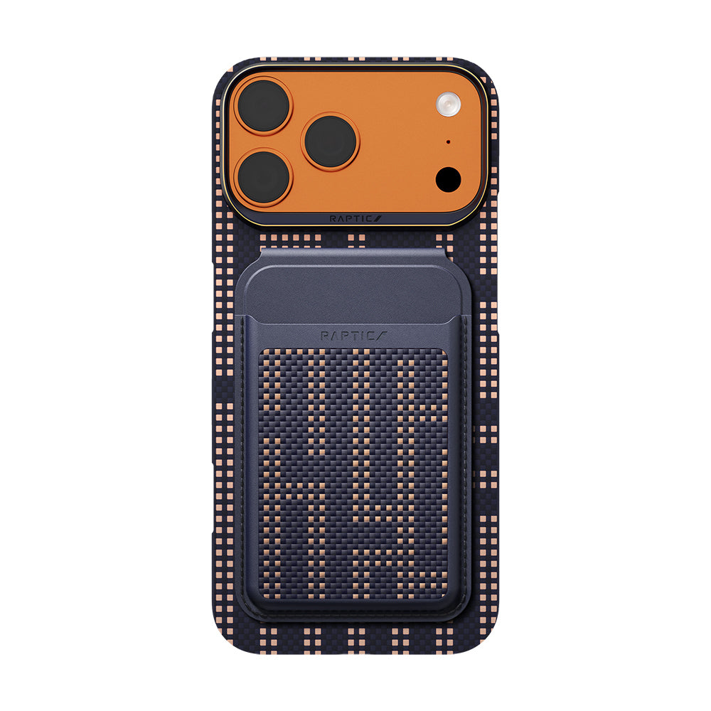 iPhone 18 Pro Kılıf Raptic 2in1 Bundle Kit Aramid Skin Grid Serisi Kartlık ve Karbon Kılıf