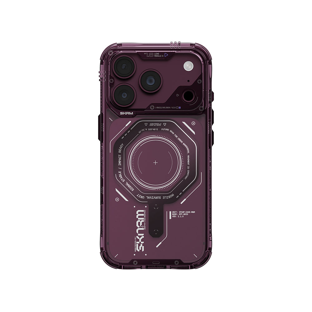 iPhone 18 Pro Kılıf SkinArma M-safe Şarj Özellikli Airbag Tasarımlı Magma Kılıf