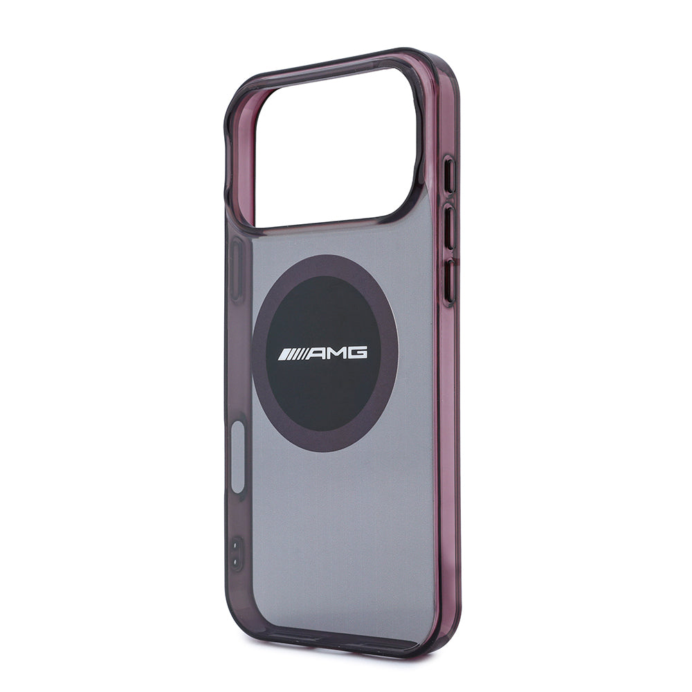 iPhone 18 Pro Max Kılıf AMG Orijinal Lisanslı M-safe Şarj Özellikli Transparan IML Baskı Logolu Bicolor Block Kılıf
