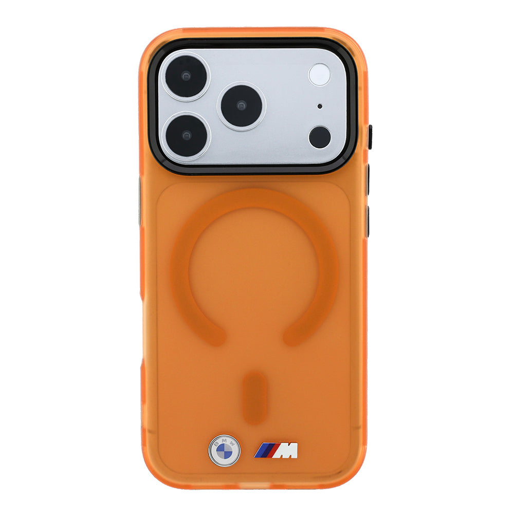 iPhone 18 Pro Max Kılıf BMW Orijinal Lisanslı M-safe Şarj Özellikli Metal Buton Tasarımlı Buzlu IML Baskılı Kılıf