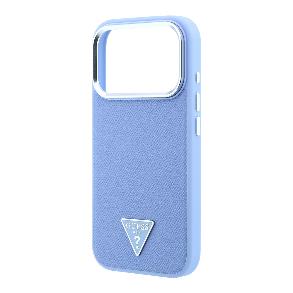 iPhone 18 Pro Max Kılıf Guess Orijinal Lisanslı M-safe Şarj Özellikli Grained Triangle Kılıf