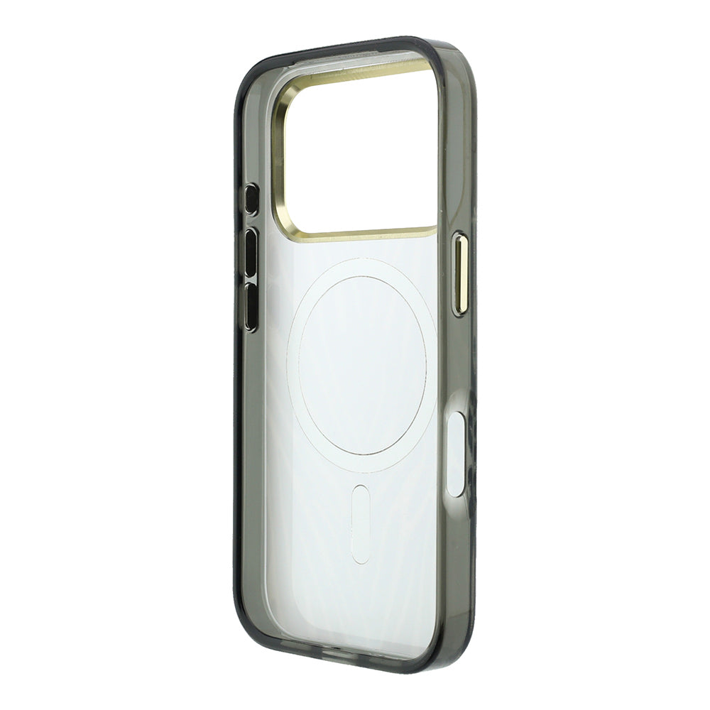 iPhone 18 Pro Max Kılıf Guess Orijinal Lisanslı M-safe Şarj Özellikli Üçgen Logolu Zebra Desenli Silikon Kılıf