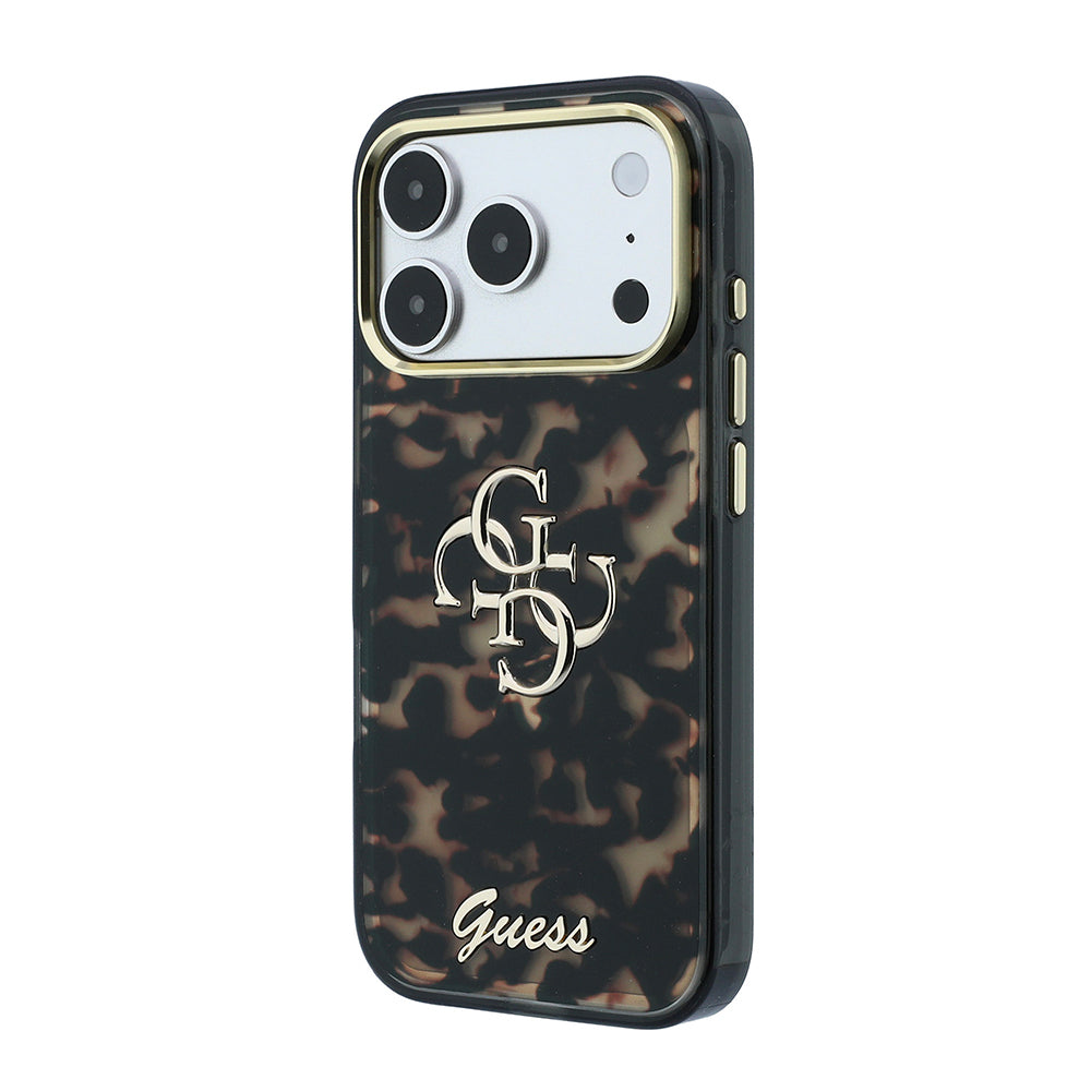 iPhone 18 Pro Max Kılıf Guess Orijinal Lisanslı Yazı ve 4G Büyük Metal Logolu Silikon Kılıf