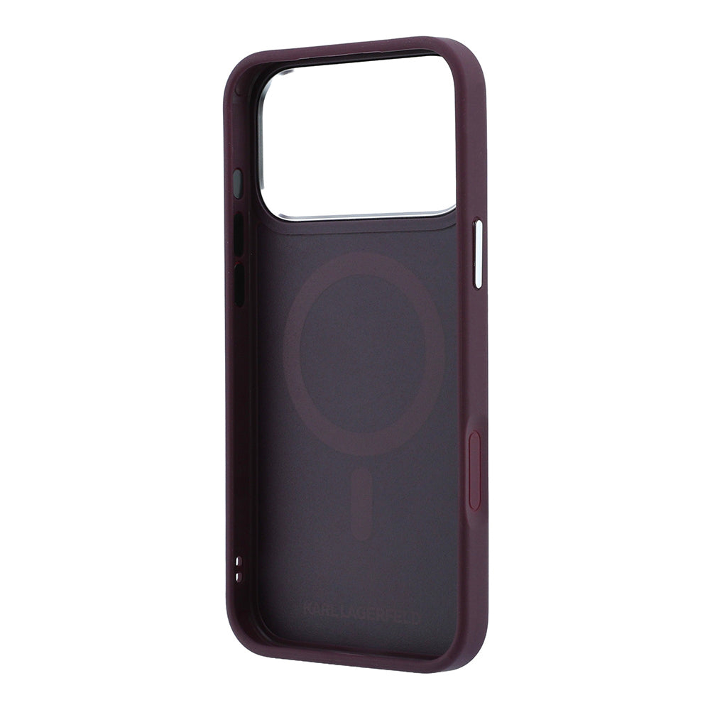 iPhone 18 Pro Max Kılıf Karl Lagerfeld Orijinal Lisanslı M-Safe Şarj Özellikli K&C Metal Logolu PU 360 Derece Dönebilen Standlı Kılıf
