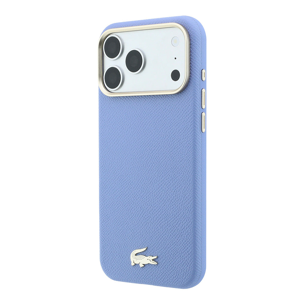 iPhone 18 Pro Max Kılıf Lacoste Orijinal Lisanslı M-Safe Şarj Özellikli PVC Yarı Pike Desenli Arka Yüzey İkonik Timsah Dokuma Logolu Kılıf