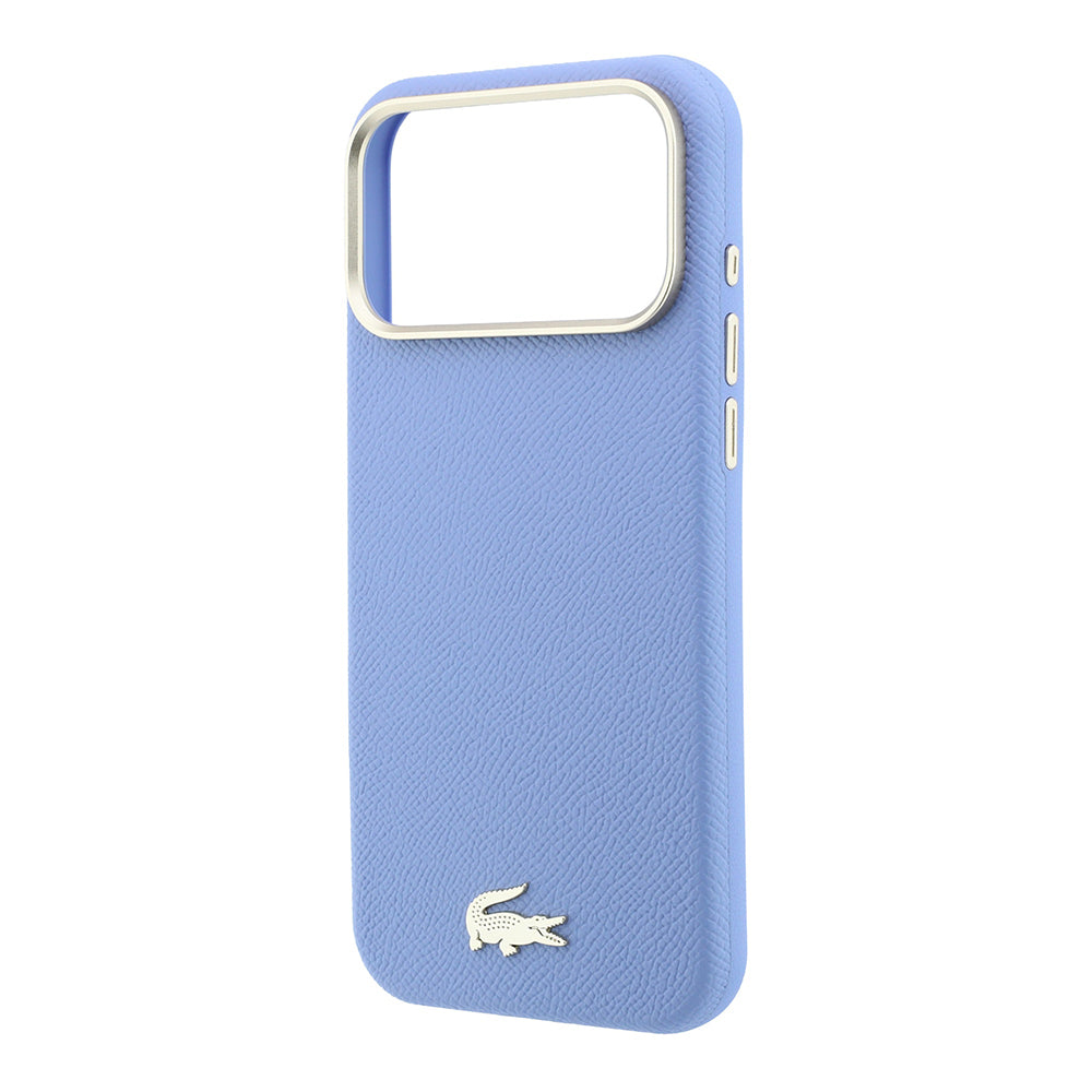 iPhone 18 Pro Max Kılıf Lacoste Orijinal Lisanslı M-Safe Şarj Özellikli PVC Yarı Pike Desenli Arka Yüzey İkonik Timsah Dokuma Logolu Kılıf