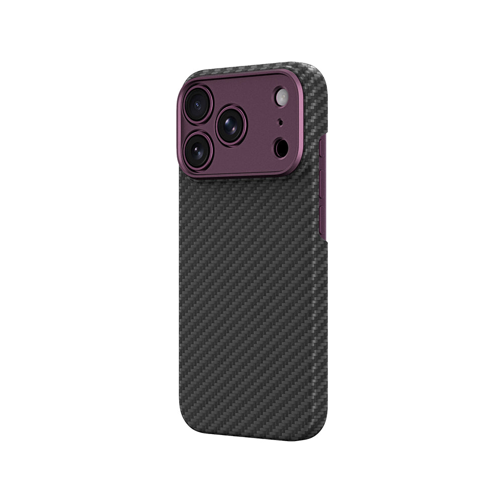 iPhone 18 Pro Max Kılıf M-safe Şarj Özellikli 1500D Aramid Fiber Lens Korumalı Amazingthing Titan Max Serisi Karbon Kılıf