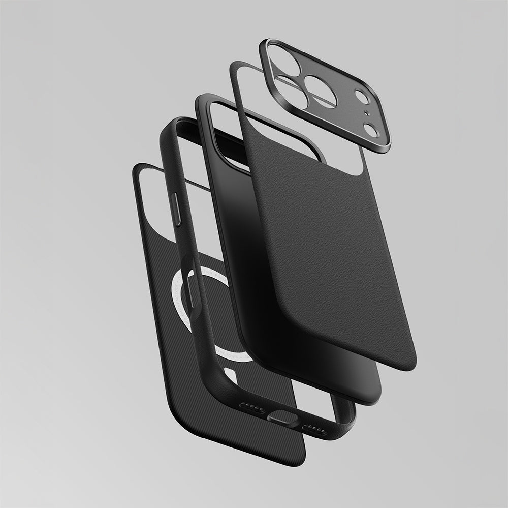 iPhone 18 Pro Max Kılıf M-Safe Şarj Özellikli Airbag Tasarımlı AmazingThing Glamour SLens Serisi Kılıf