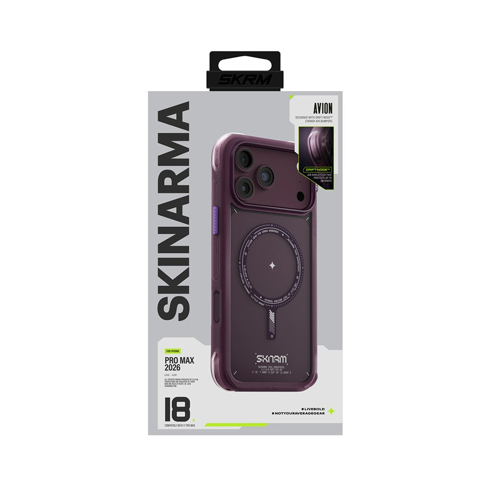 iPhone 18 Pro Max Kılıf M-Safe Şarj Özellikli Airbag Tasarımlı Skinarma Avion Kılıf