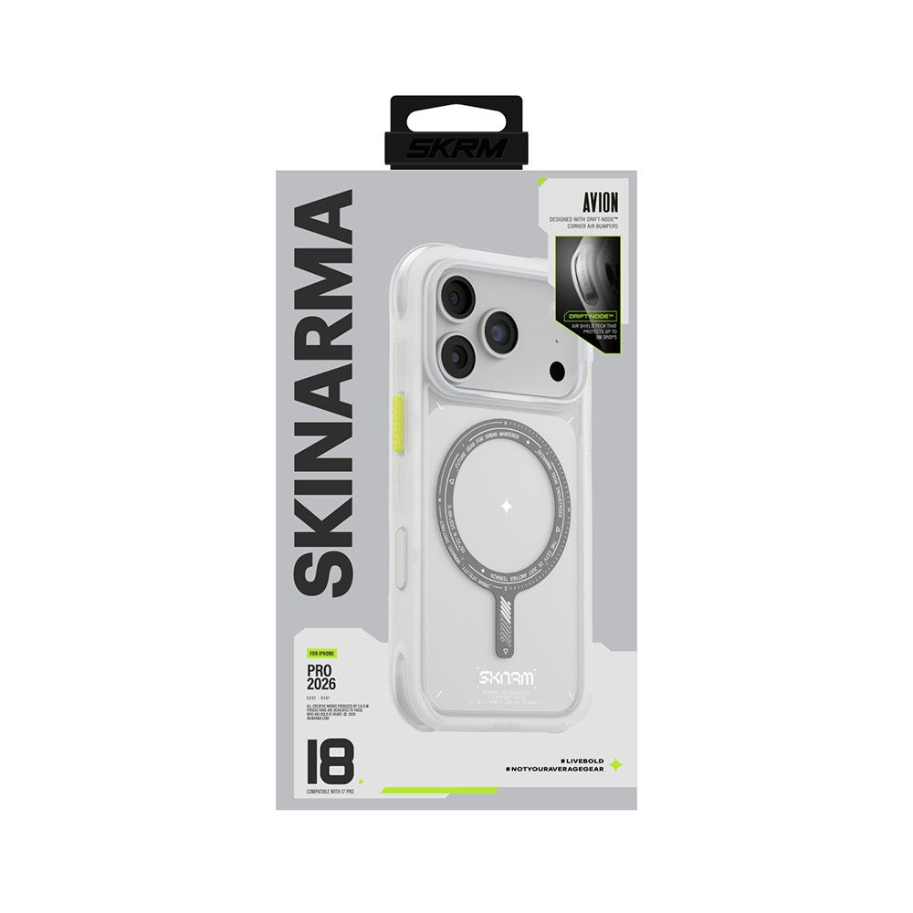 iPhone 18 Pro Max Kılıf M-Safe Şarj Özellikli Airbag Tasarımlı Skinarma Avion Kılıf