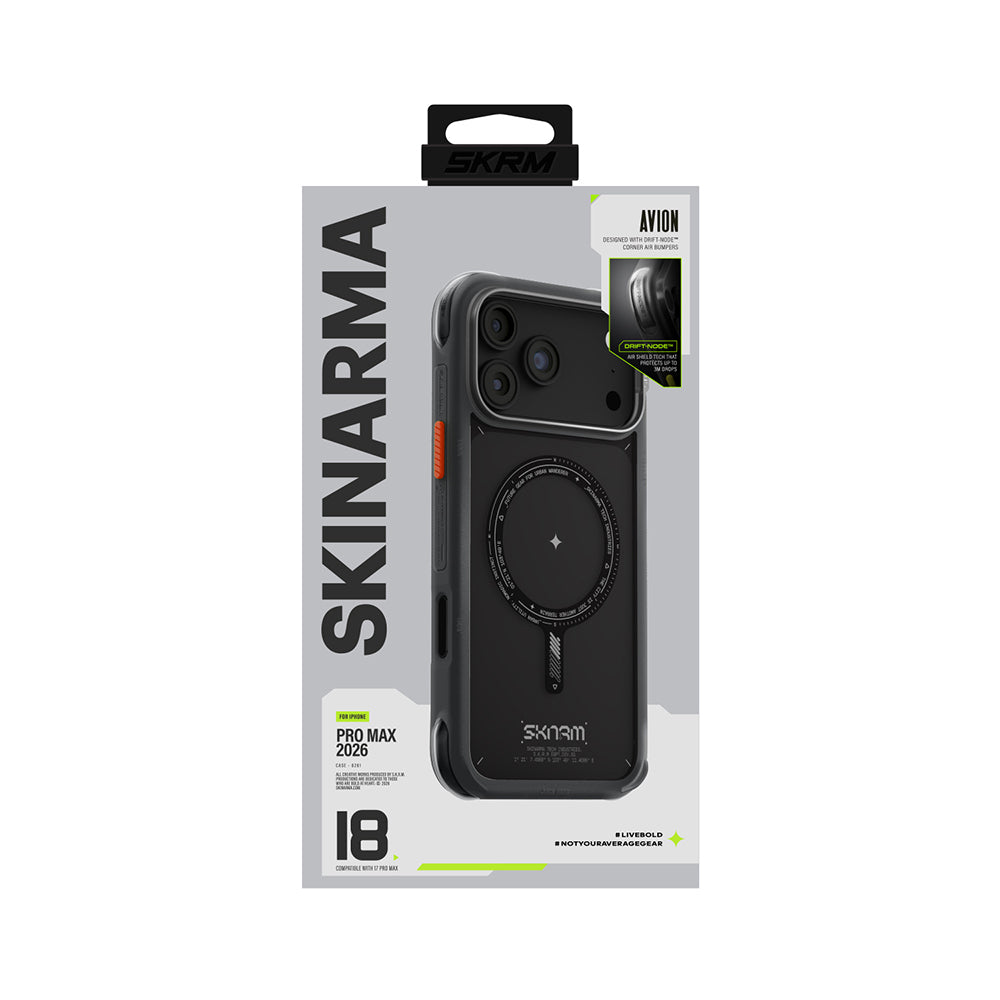 iPhone 18 Pro Max Kılıf M-Safe Şarj Özellikli Airbag Tasarımlı Skinarma Avion Kılıf