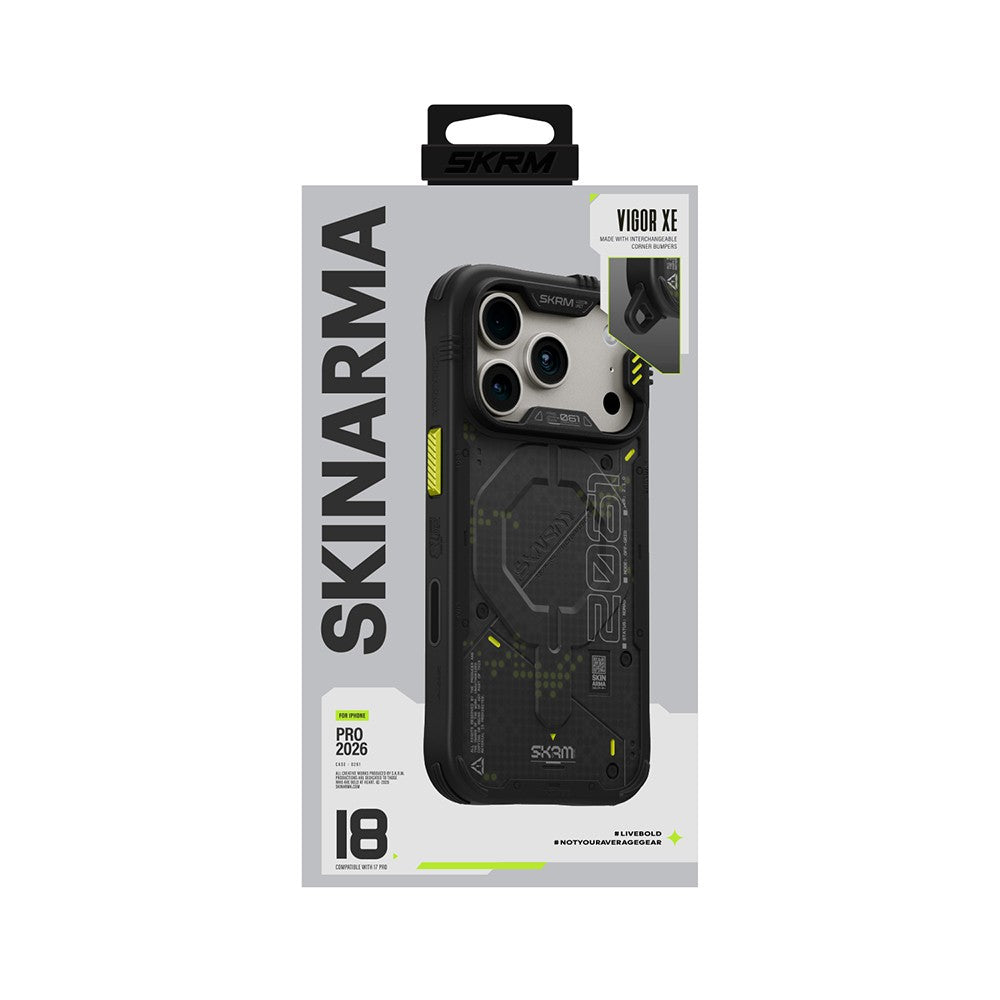 iPhone 18 Pro Max Kılıf M-Safe Şarj Özellikli Airbag Tasarımlı Skinarma Vigor XE Kılıf