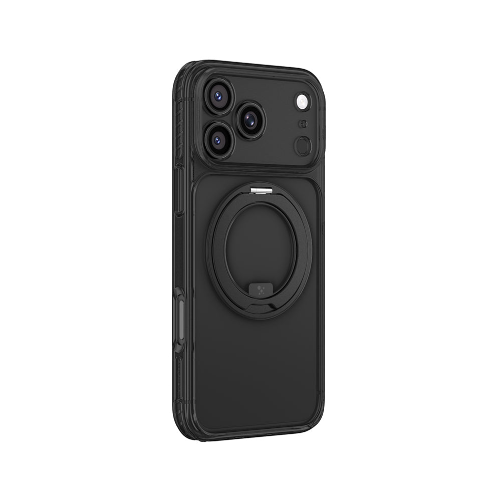 iPhone 18 Pro Max Kılıf M-Safe Şarj Özellikli Airbag Tasarımlı Standlı Lens Korumalı AmazingThing Titan Pro MagSpin Kılıf