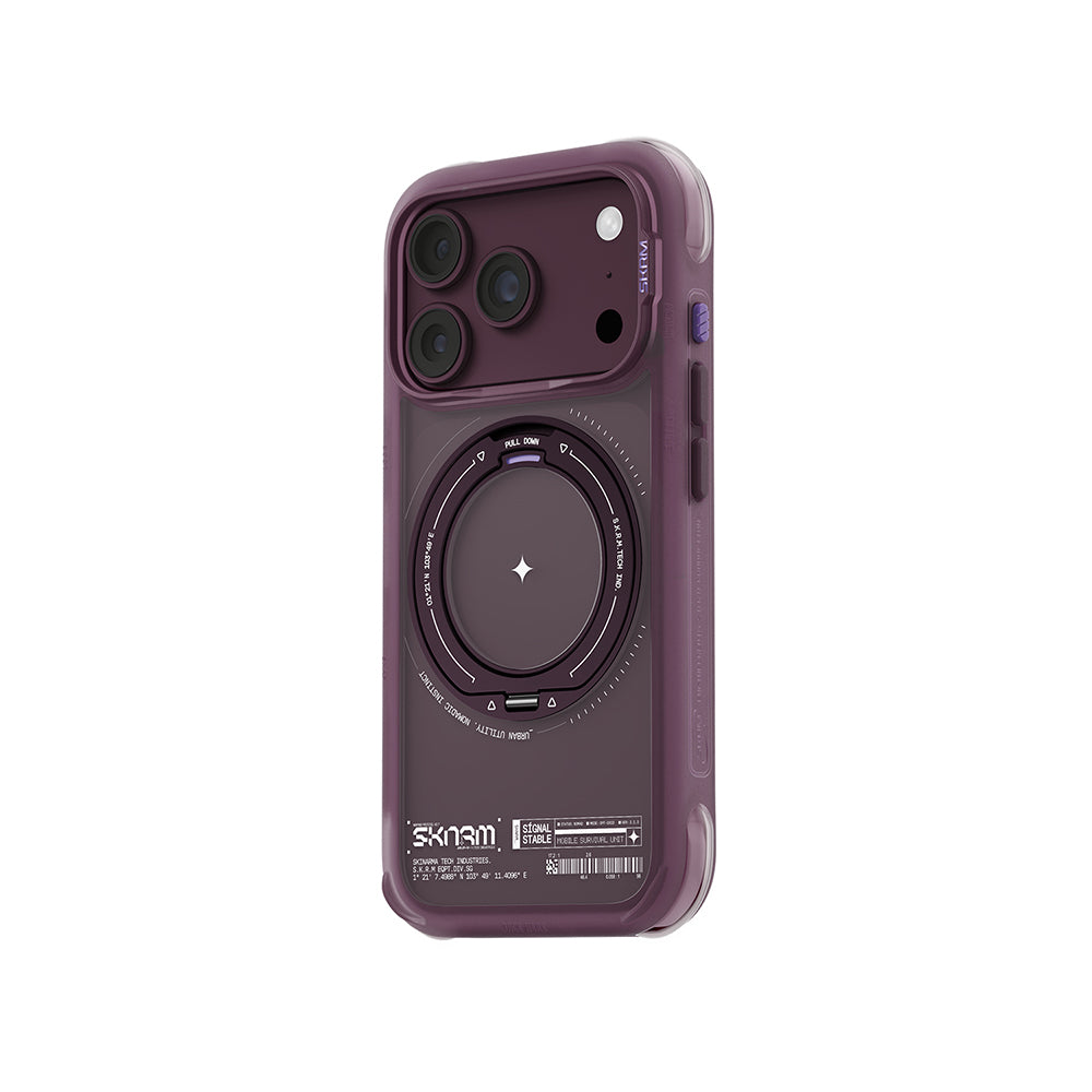 iPhone 18 Pro Max Kılıf M-Safe Şarj Özellikli Airbag Tasarımlı Standlı Skinarma Atlas Kılıf