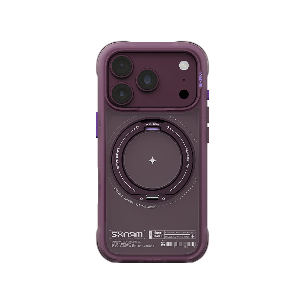 iPhone 18 Pro Max Kılıf M-Safe Şarj Özellikli Airbag Tasarımlı Standlı Skinarma Atlas Kılıf