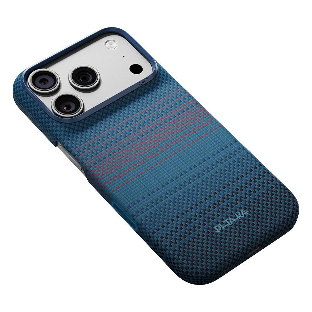 iPhone 18 Pro Max Kılıf M-safe Şarj Özellikli Aramid Karbon Fiber Pitaka Moonrise 2.0 Nights Serisi Kılıf