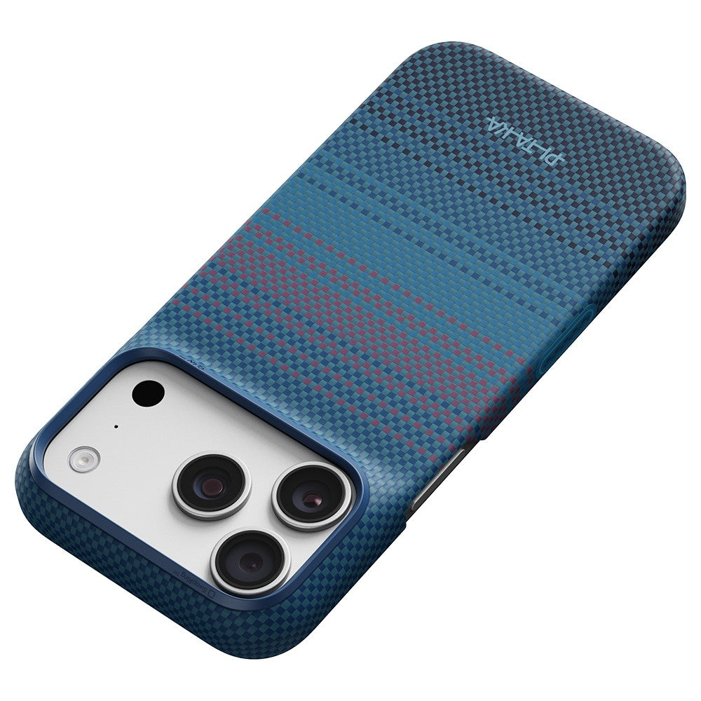 iPhone 18 Pro Max Kılıf M-safe Şarj Özellikli Aramid Karbon Fiber Pitaka Moonrise 2.0 Nights Serisi Kılıf