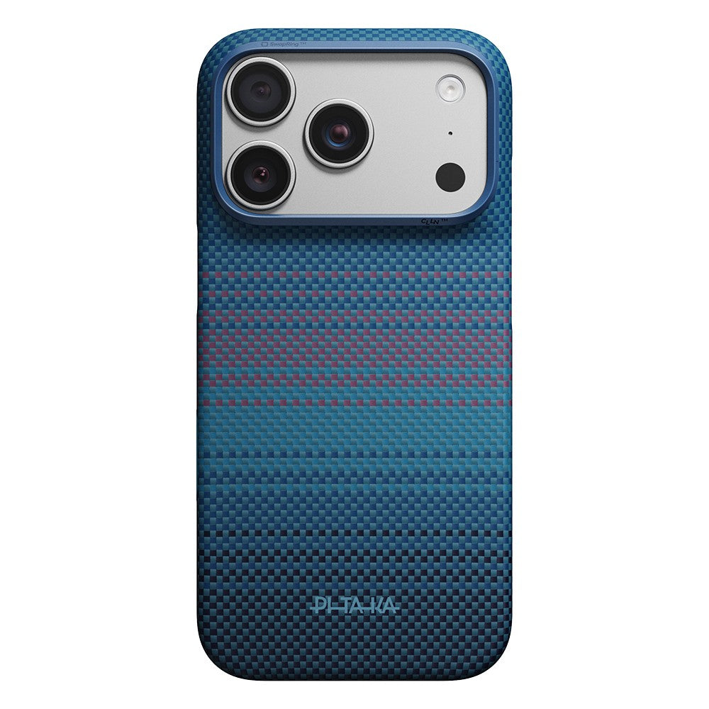 iPhone 18 Pro Max Kılıf M-safe Şarj Özellikli Aramid Karbon Fiber Pitaka Moonrise 2.0 Nights Serisi Kılıf