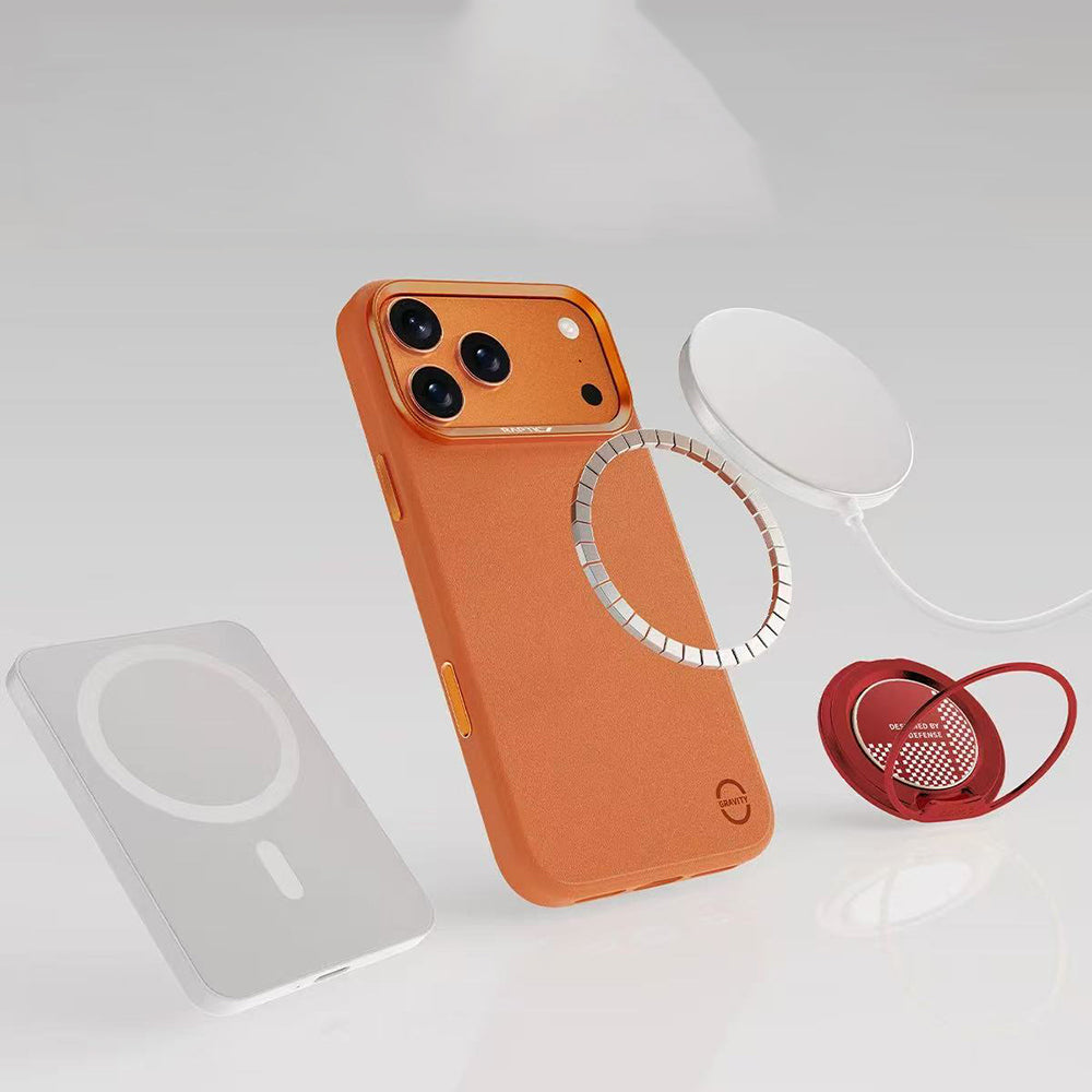 iPhone 18 Pro Max Kılıf M-Safe Şarj Özellikli Polimerik Deri Raptic Urban Nano Kılıf
