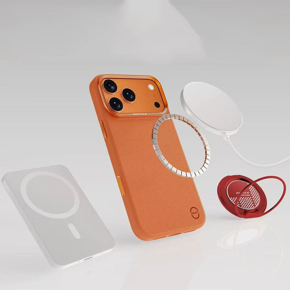 iPhone 18 Pro Max Kılıf M-Safe Şarj Özellikli Polimerik Deri Raptic Urban Nano Kılıf