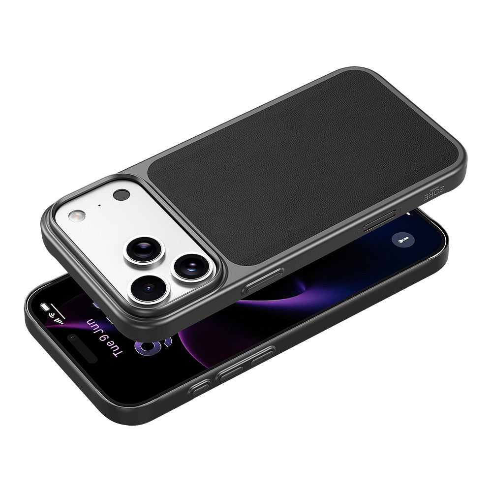 iPhone 18 Pro Max Kılıf M-Safe Şarj Özellikli PU Zore Paris Trexo Sert PC Kılıf