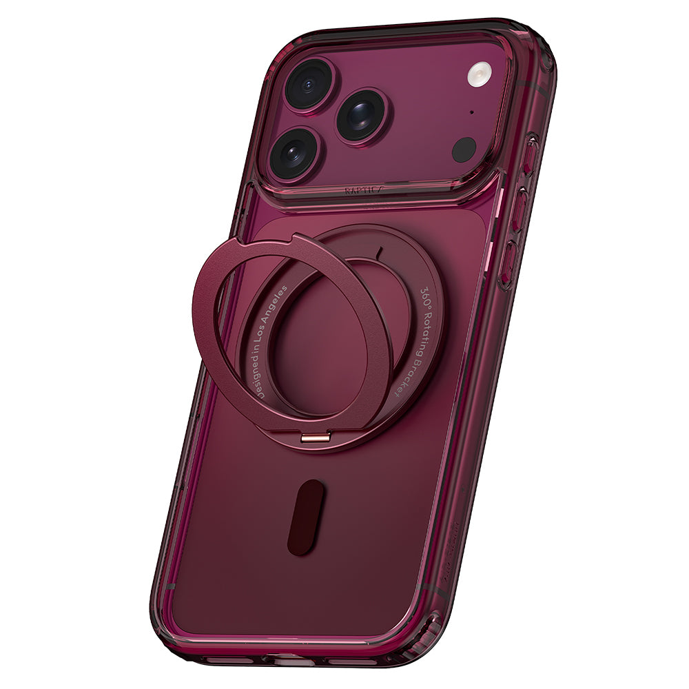 iPhone 18 Pro Max Kılıf M-safe Şarj Özellikli Raptic Air Stand Serisi Aynalı Arka Yüzey Standlı Kılıf