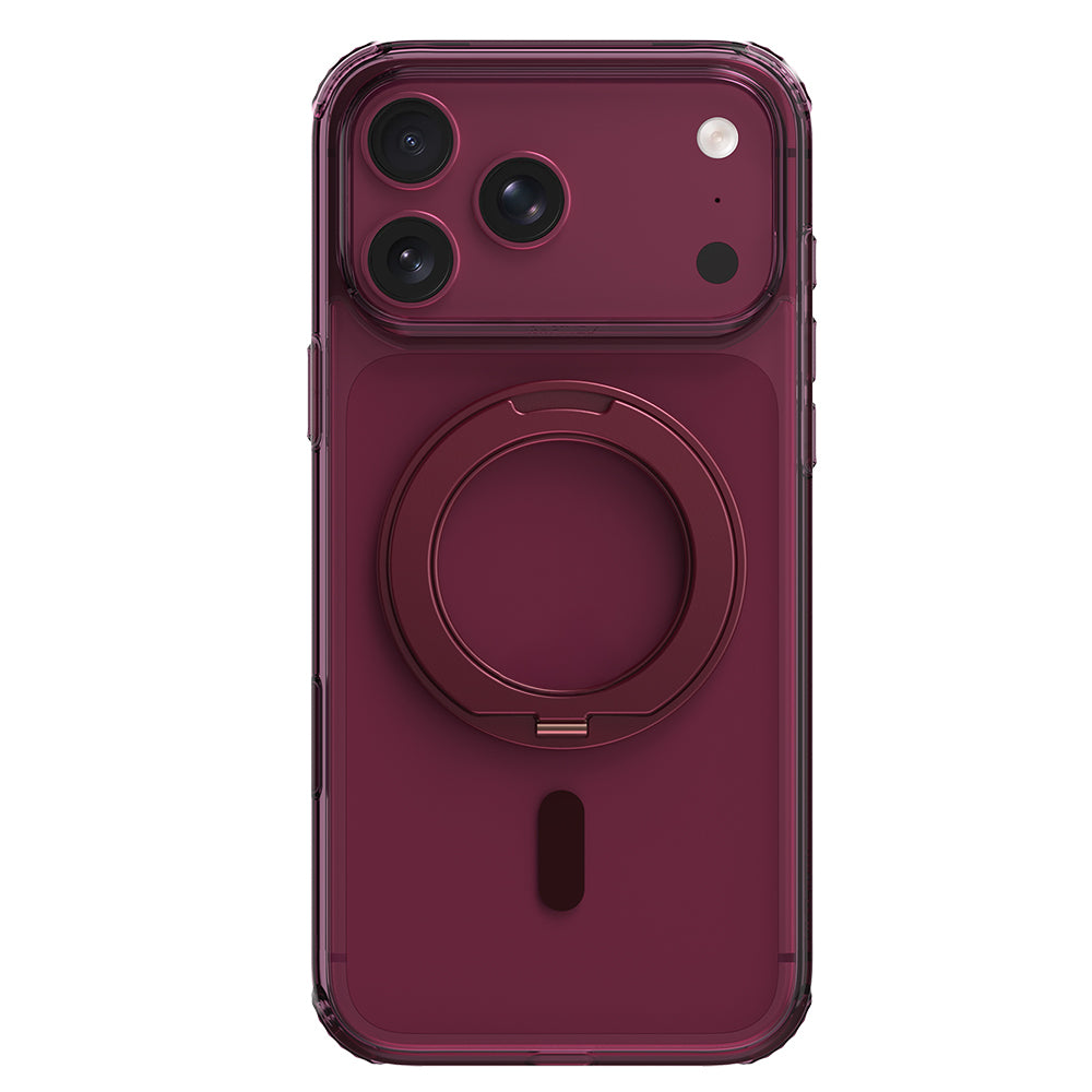 iPhone 18 Pro Max Kılıf M-safe Şarj Özellikli Raptic Air Stand Serisi Aynalı Arka Yüzey Standlı Kılıf