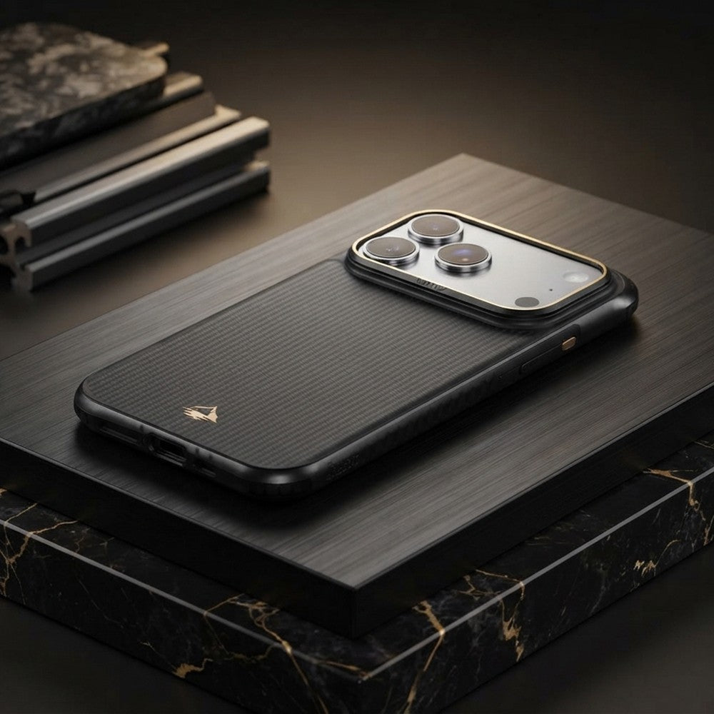 iPhone 18 Pro Max Kılıf M-safe Şarj Özellikli Raptic Aramid Dual Reynis Serisi Karbon Kılıf