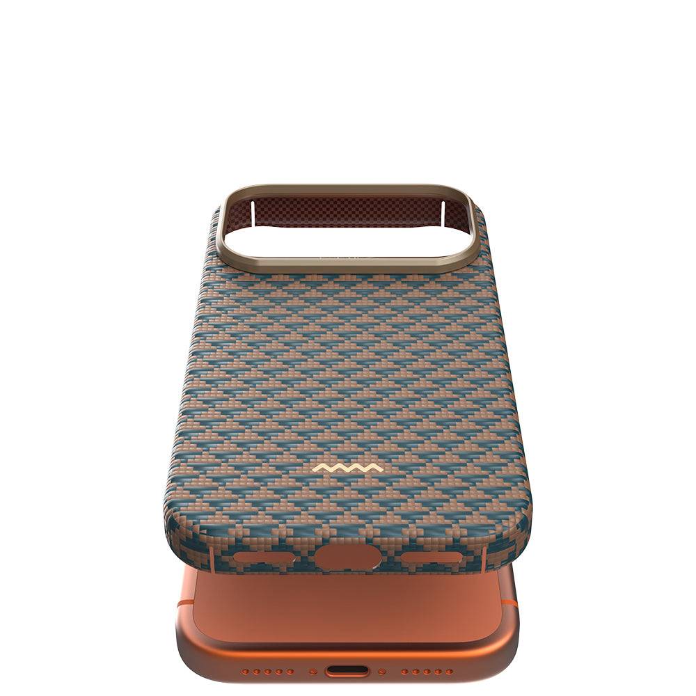 iPhone 18 Pro Max Kılıf M-safe Şarj Özellikli Raptic Aramid Skin Origin Serisi Karbon Kılıf