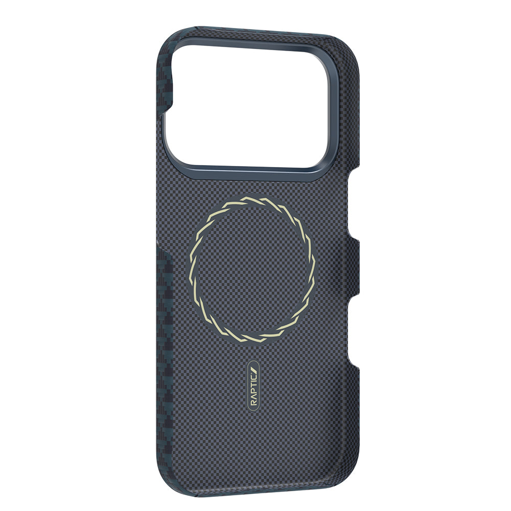 iPhone 18 Pro Max Kılıf M-safe Şarj Özellikli Raptic Aramid Skin Origin Serisi Karbon Kılıf